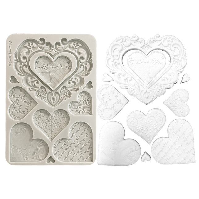 Silicon mould A5 - Family hearts