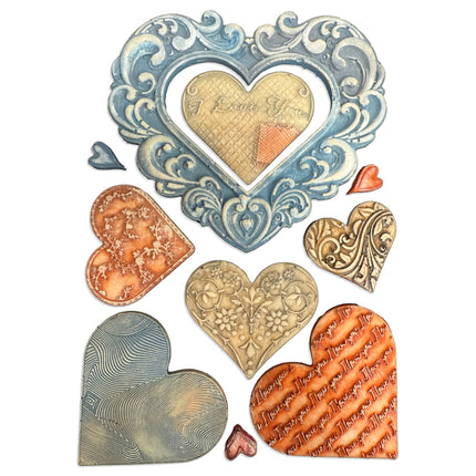 Silicon mould A5 - Family hearts