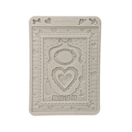 Silicon mould A5 - Baby frames and hearts