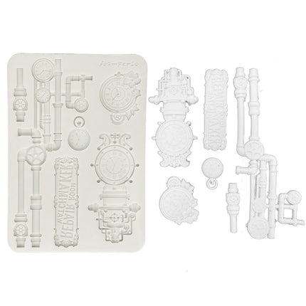 Silicon mould Designs A5 for Art and Craft - Gardens of Time clocks and tubes