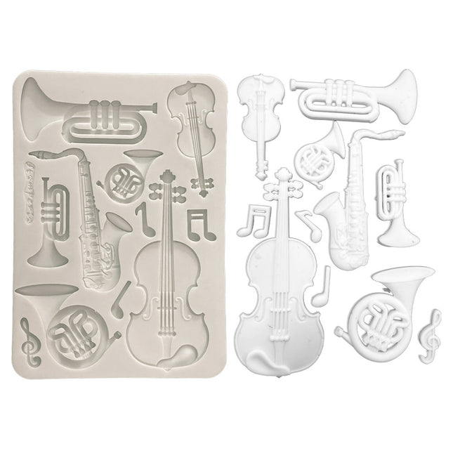 Silicon mould Designs A5 for Art and Craft - Symphony musical instruments