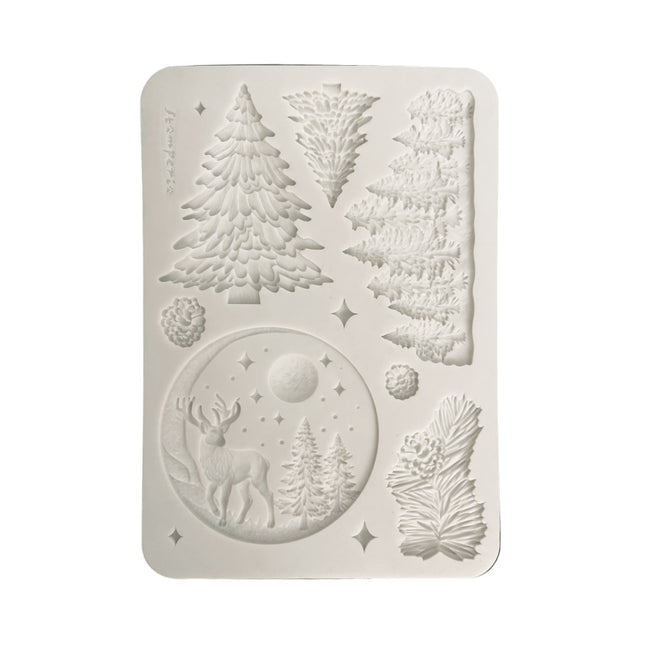 Silicon mould Designs A5 for Art and Craft - Christmas winter landscape