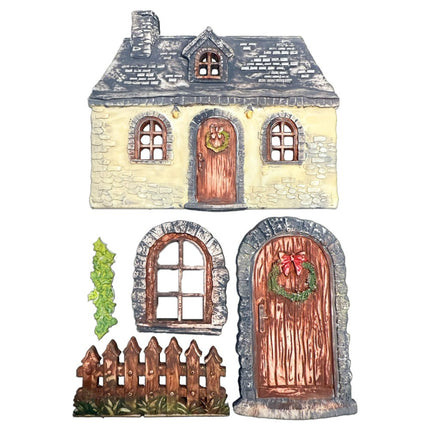 Silicon mould Designs A5 for Art and Craft - Christmas cottage
