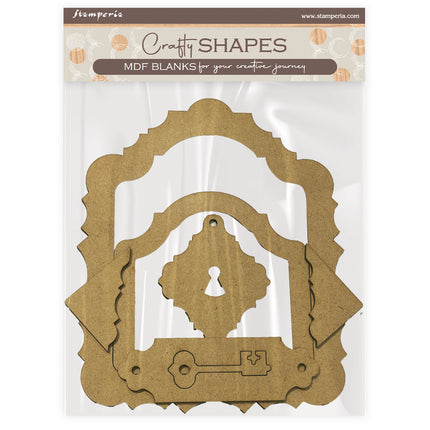 Crafty shapes: Alice in Christmas frame and key