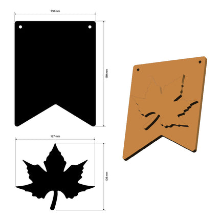 Crafty shapes: Whispering woods leaf
