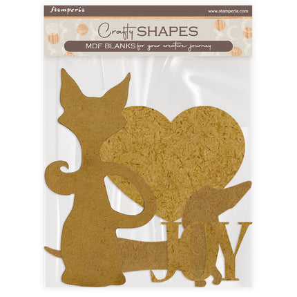 Crafty shapes: Furry Friends dog and cat silhouette