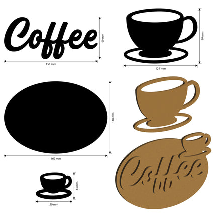 Crafty shapes: Coffee and Chocolate cup and plate