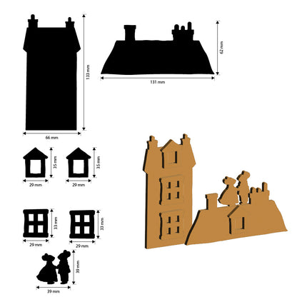 Crafty shapes: Family house and mice