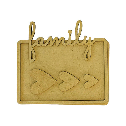 Crafty shapes: Family plate family hearts