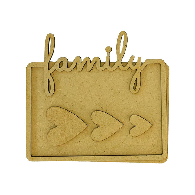 Crafty shapes: Family plate family hearts