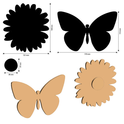 Crafty shapes: Daisy Art daisy and butterfly