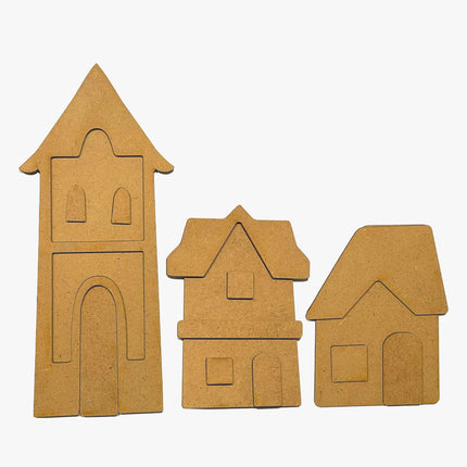 Assortment Village: 4 crafty shapes and 2 Decorative chips