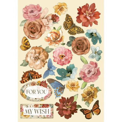 Colored Wooden shape A5 - Garden of Promises For you my wish