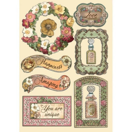 Colored Wooden shape A5 - Rose Parfum