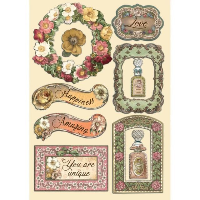 Colored Wooden shape A5 - Rose Parfum