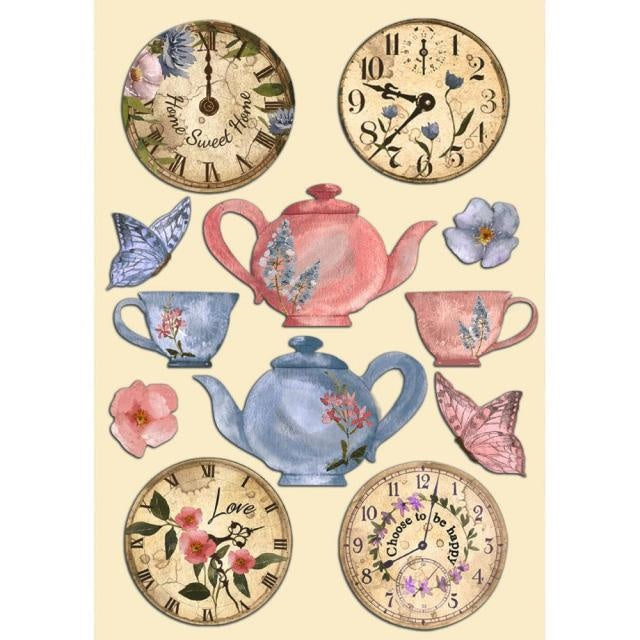 Colored Wooden shape A5 - Create Happiness Welcome Home clocks