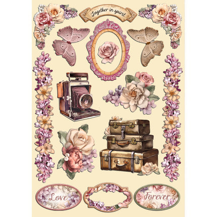 Colored Wooden shape A5 - Romance Forever