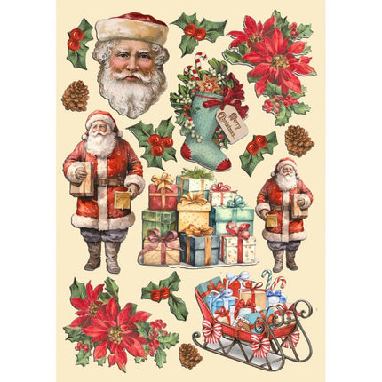 Colored Wooden shape A5 - Classic Christmas