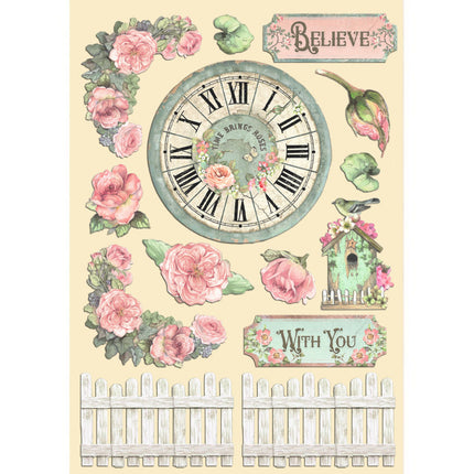 Colored Wooden shape A5 - House of Roses