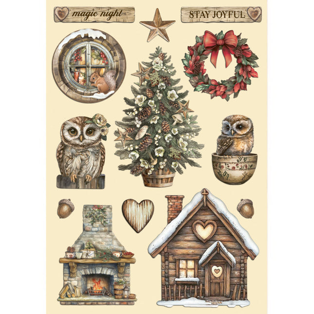 Colored Wooden shape A5 - The Owl's House