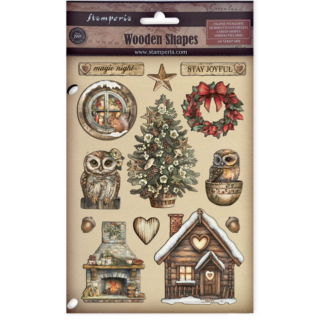 Colored Wooden shape A5 - The Owl's House