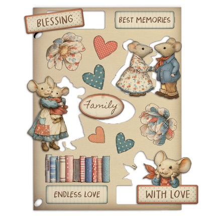 Colored Wooden shape A5 - Family