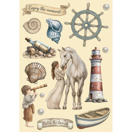 Colored Wooden shape A5 - Silent Sea