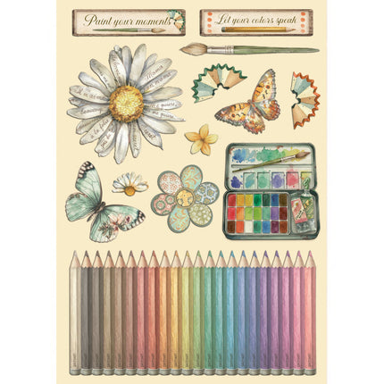 Colored Wooden shape A5 - Daisy Art