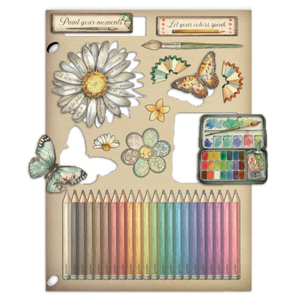 Colored Wooden shape A5 - Daisy Art