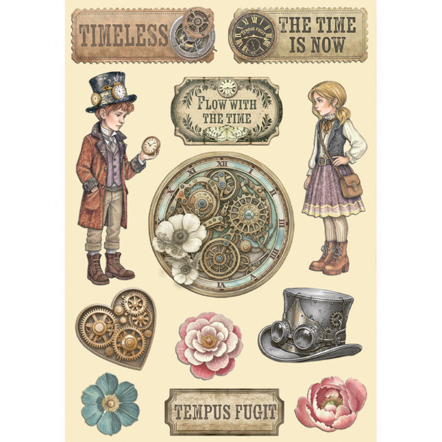 Printed decorative Wooden shape for Art and Craft A5 - Gardens of Time