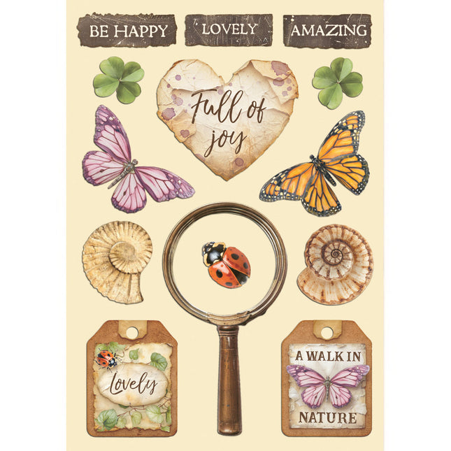 Printed decorative Wooden shape for Art and Craft A5 - All Around