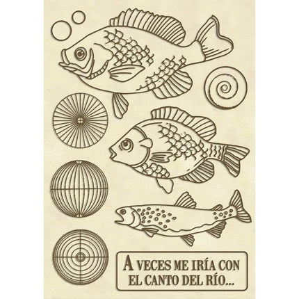 Wooden shape A6 - Forest fish