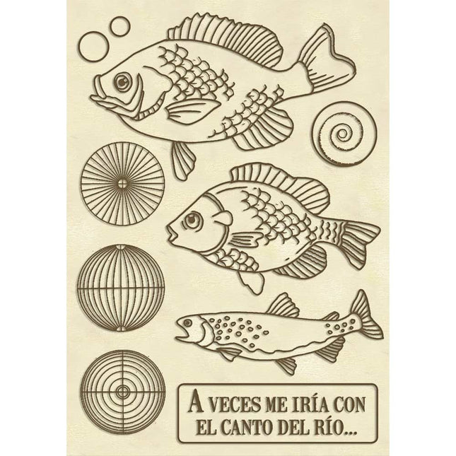Wooden shape A6 - Forest fish