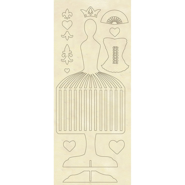 Wooden shape cm. 12,5x30 Mannequin