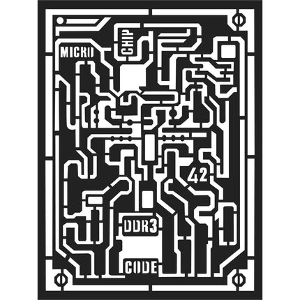 Thick stencil cm. 15x20  - Microchip