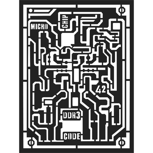 Thick stencil cm. 15x20  - Microchip