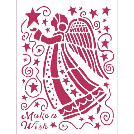 Stencil D cm. 20x15 Make a wish Angel