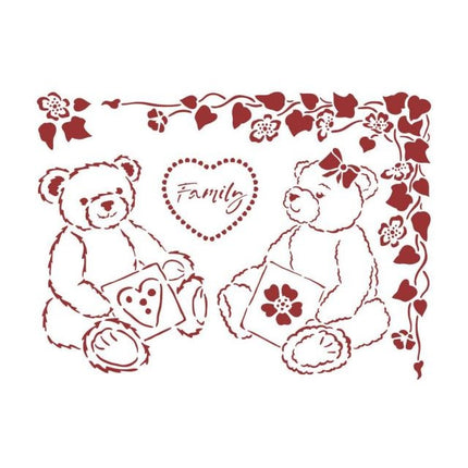 Stencil D cm 20x15 -  DayDream bears
