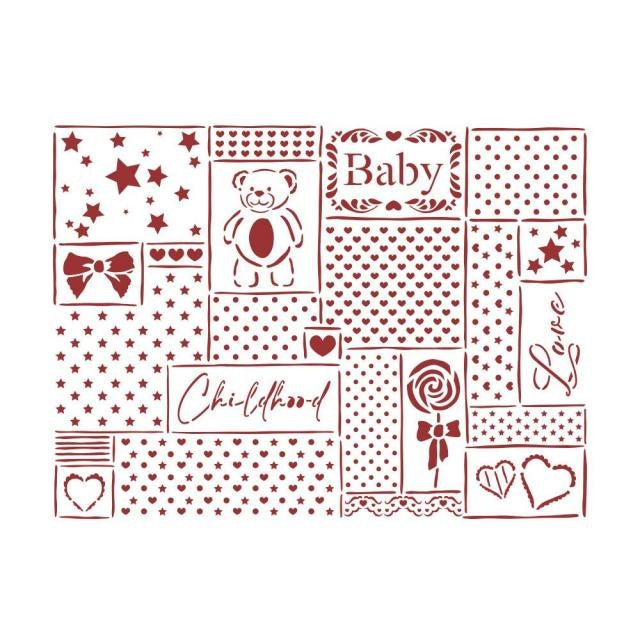 Stencil D cm 20x15 -  DayDream patchwork