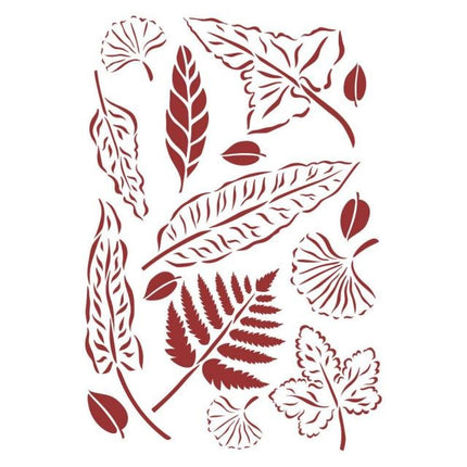 Stencil G cm 21x29,7 - Romantic Garden House leaves