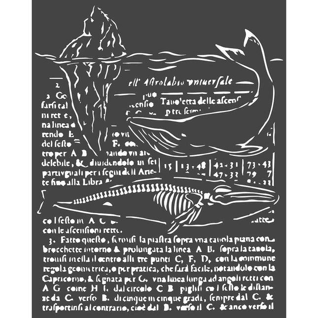 Thick stencil cm. 20X25 Whale