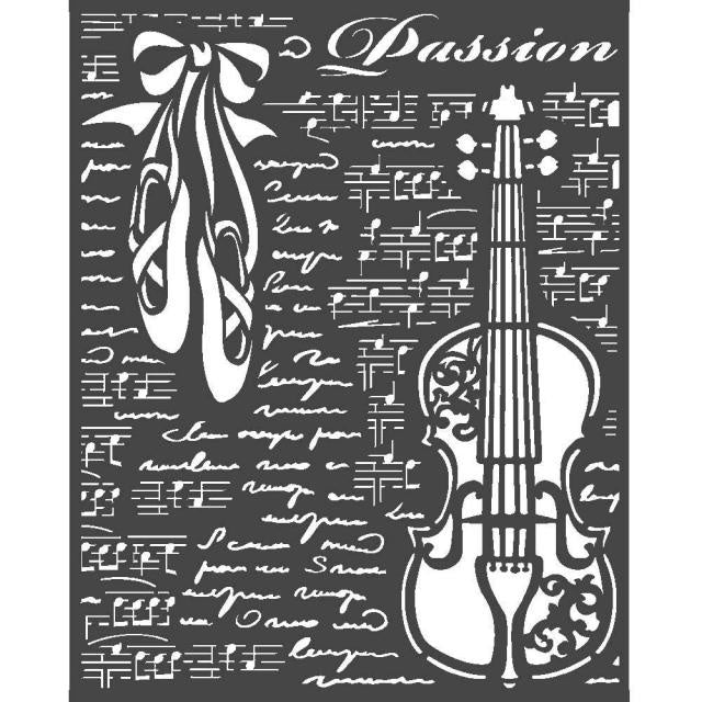 Thick Stencil 20x25 cm - Passion violin