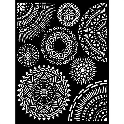 Thick stencil cm 20X25 - Savana tribal circles