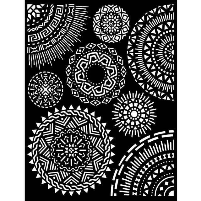 Thick stencil cm 20X25 - Savana tribal circles