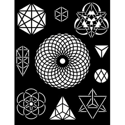 Thick stencil cm 20X25 - Cosmos Infinity symbols