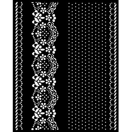 Thick stencil cm 20x25 - Sunflower Art borders and lace