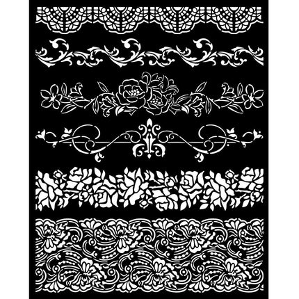 Thick stencil cm 20X25 - Romance Forever borders