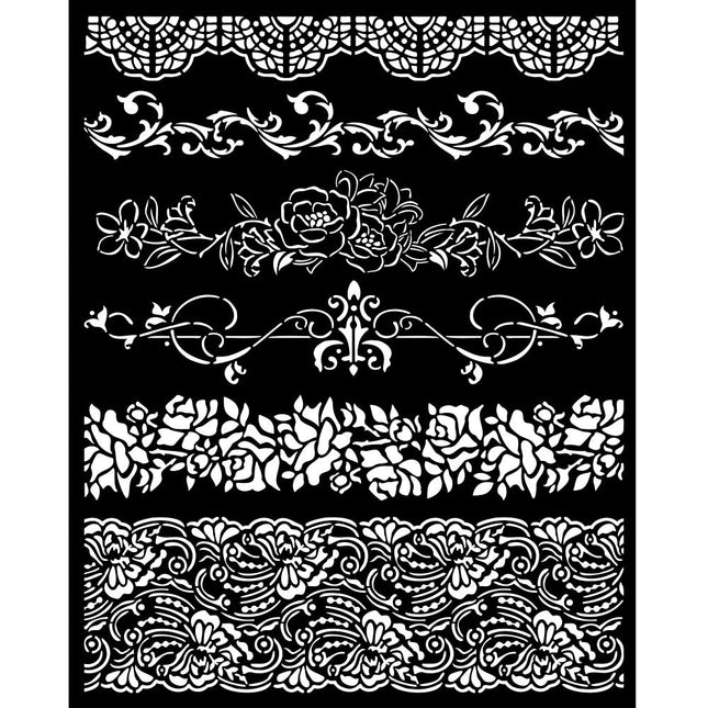 Thick stencil cm 20X25 - Romance Forever borders