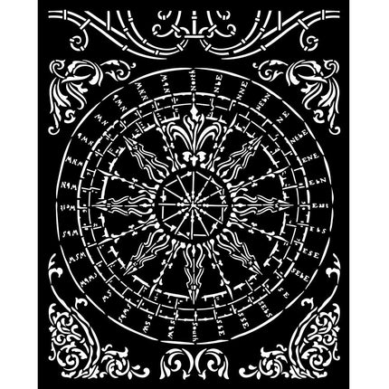 Thick stencil cm 20X25 - Sir Vagabond in Fantasy World round