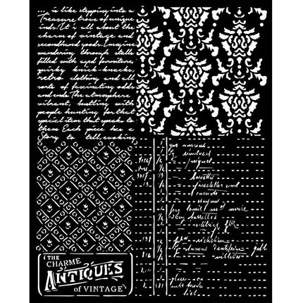 Thick stencil cm 20X25 - Brocante Antiques mixed patterns